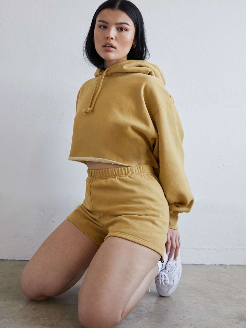Cozy Sweatfleece Perfect Hi-Rise Mini Short - Hempseed Brown